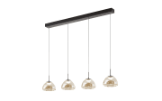 LED-Pendelleuchte Lucille, cognac, 4-flammig, inkl. CCT Funktion