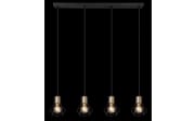 Pendelleuchte Priska, schwarz, 4-flammig, 72 cm