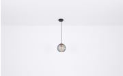 Pendelleuchte Eusebius, schwarz/messing, 1-flammig, 20 cm