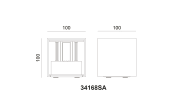 LED-Wandleuchte Veronika sandfarbig