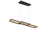 LED-Pendelleuchte Illa, holz/schwarz, 100 cm