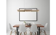 LED-Pendelleuchte Illa, holz/schwarz, 100 cm