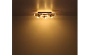 LED-Deckenleuchte Kassu in holzfarbig/schwarz, 72 x 27 cm