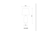 Tischleuchte Classy, amberfarbig/schwarz