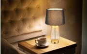 Tischleuchte Classy, amberfarbig/schwarz
