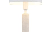 Tischleuchte Janie, weiß/Travertine-Nachbildung