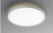 LED-Deckenleuchte Plain, weiß/silber, 29 cm, rund