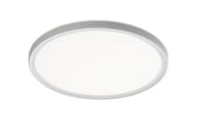 LED-Deckenleuchte Plain, weiß/silber, 29 cm, rund