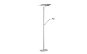 LED-Standleuchte Duo, Chrom/Nickel, 182 cm