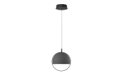 LED-Pendelleuchte Hoop, schwarz, inkl. Fernbedienung
