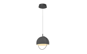 LED-Pendelleuchte Hoop, schwarz, inkl. Fernbedienung