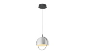 LED-Pendelleuchte Hoop, alufarbig, inkl. Fernbedienung