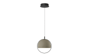 LED-Pendelleuchte Hoop, olivgrün, inkl. Fernbedienung