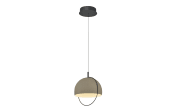 LED-Pendelleuchte Hoop, olivgrün, inkl. Fernbedienung