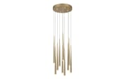 LED-Pendelleuchte Carla, goldfarbig, inkl. Switch-Dimmer, 10-flammig