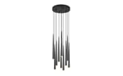 LED-Pendelleuchte Carla, schwarz, inkl. Switch-Dimmer, 10-flammig