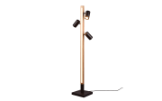 LED-Standleuchte Marley, holz/schwarz, 130 cm