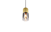 Pendelleuchte Robin, messing/rauchfarbig, 1-flammig, 10 cm
