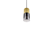 Pendelleuchte Robin, messing/rauchfarbig, 1-flammig, 10 cm