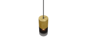 Pendelleuchte Robin, messing/rauchfarbig, 1-flammig, 10 cm