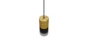 Pendelleuchte Robin, messing/rauchfarbig, 1-flammig, 10 cm