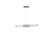 LED-Pendelleuchte Salinas, nickel, 110 cm