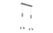 LED-Pendelleuchte Franklin, nickel, 55 cm