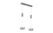 LED-Pendelleuchte Franklin, nickel, 55 cm