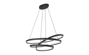 LED-Pendelleuchte Cinque Ciola, schwarz, 115 cm