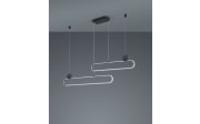 LED-Pendelleuchte CCT Grant, aluminium gebürstet/schwarz, 138 cm