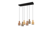 Pendelleuchte Agudo, mehrfarbig, 6 flammig, 85 cm