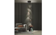 LED-Pendelleuchte Orbit, schwarz/coffee, 5-flammig, 30 cm, inkl. Dimmfunktion