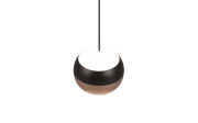 LED-Pendelleuchte Orbit, schwarz/coffee, 1-flammig, 15,5 cm, inkl. Dimmfunktion