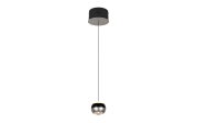 LED-Pendelleuchte Orbit, schwarz/nickel, 1-flammig, 15,5 cm, inkl. Dimmfunktion