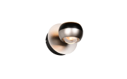 LED-Wandleuchte Orbit, schwarz/nickel, 1-flammig, 15,5 cm, inkl. Dimmfunktion