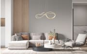 LED-Pendelleuchte Nala, goldfarbig, 150 cm, inkl. Switch Dimmer