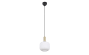 Pendelleuchte Diva, weiß/messing, 1-flammig