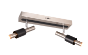 LED-Deckenleuchte CCT Ikaris, nickel, 2-flammig