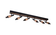 LED-Deckenleuchte CCT Ikaris, schwarz, 6-flammig