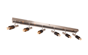 LED-Deckenleuchte CCT Ikaris, nickel, 6-flammig
