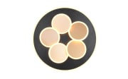 LED-Deckenleuchte CCT Mandala, schwarz/gold, inkl. Fernbedienung