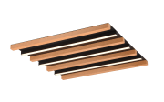 LED-Deckenleuchte Fontana, holz/schwarz, 46 cm, inkl. Switchdimmer