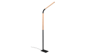 LED-Standleuchte Norris, schwarz/holz, inkl. Switch Dimmer