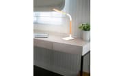LED-Tischleuchte Norris, weiß/holz, inkl. Tochdimmer