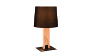 LED-Tischleuchte Rahul, holz/schwarz, inkl. Sensordimmer