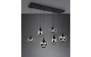 Pendelleuchte Lumina, schwarz/chrom, 6-flammig, inkl. Höhenverstellung