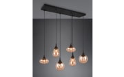 Pendelleuchte Lumina, amber, 6-flammig, inkl. Höhenverstellung