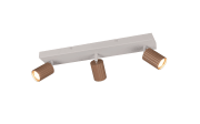Wand-/Deckenleuchte Soka, coffee/warm grey, 3-flammig