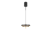 LED-Pendelleuchte Keaton, schwarz/gold, 1-flammig, inkl. Switchdimmer