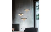 LED-Pendelleuchte Keaton, schwarz/gold, 3-flammig, inkl. Switchdimmer